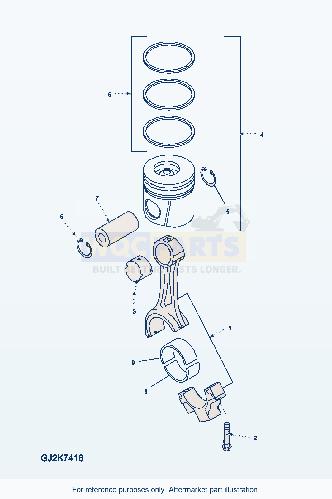 Komatsu WA320-5 Piston (Esn 21654546 - 21740096) parts diagram