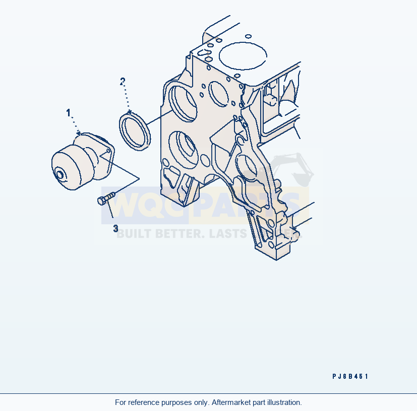 Komatsu WA320-5 Water Pump Serial WA320-5H50051 - UP parts diagram