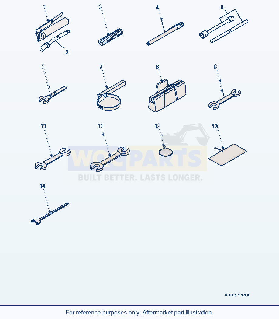 Komatsu WA320-5 Tool Serial 60001-UP parts diagram