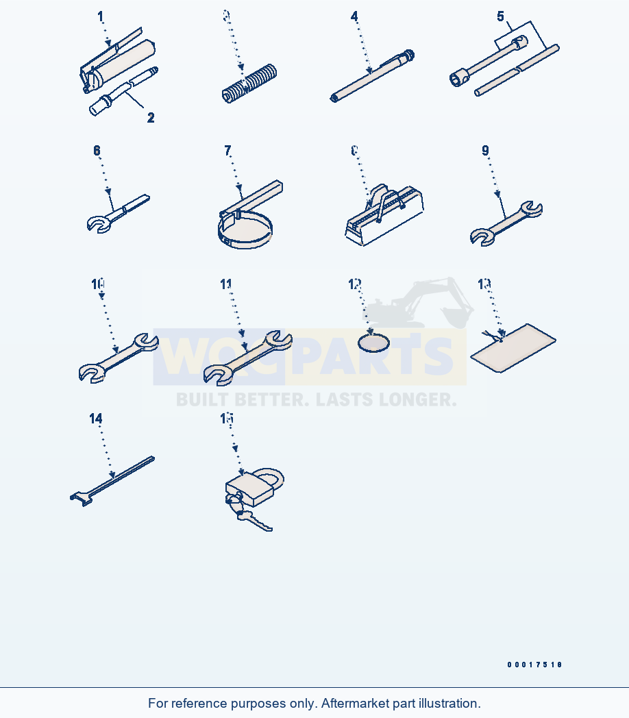 Komatsu WA320-5 Tool (With Lock) (For Except Japan)(#62151-) parts diagram
