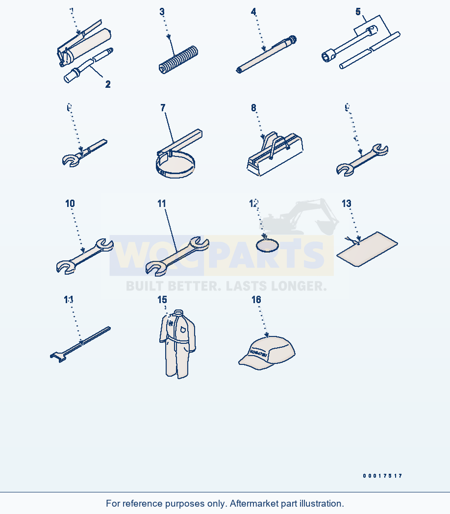 Komatsu WA320-5 Tool (With Overall And Cap)(#62151-) parts diagram
