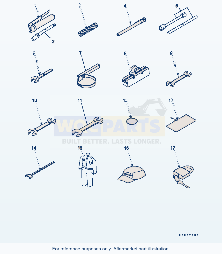 Komatsu WA320-5 Tool (With Overall, Cap And Lock)(#62151-) parts diagram