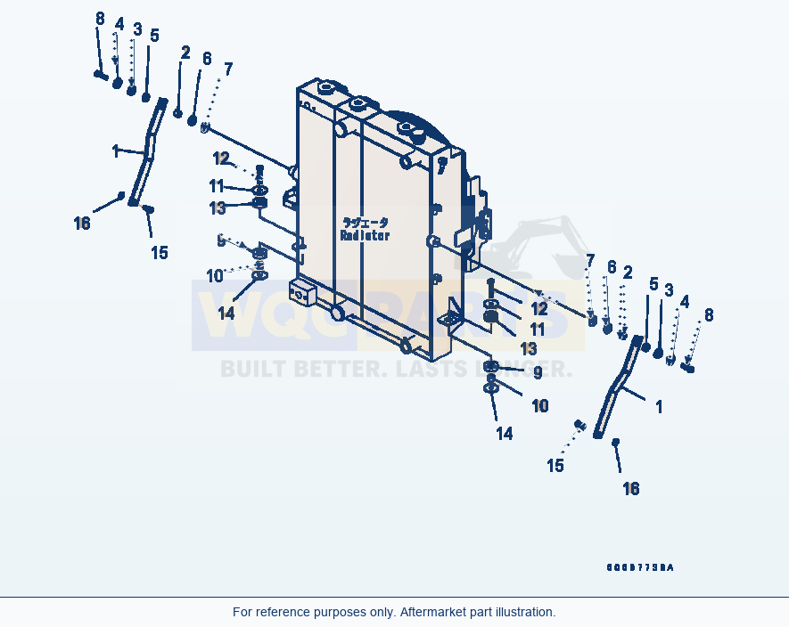 Komatsu WA320-5 Radiator Mount (Tropical Spec) (#B10616-) parts diagram