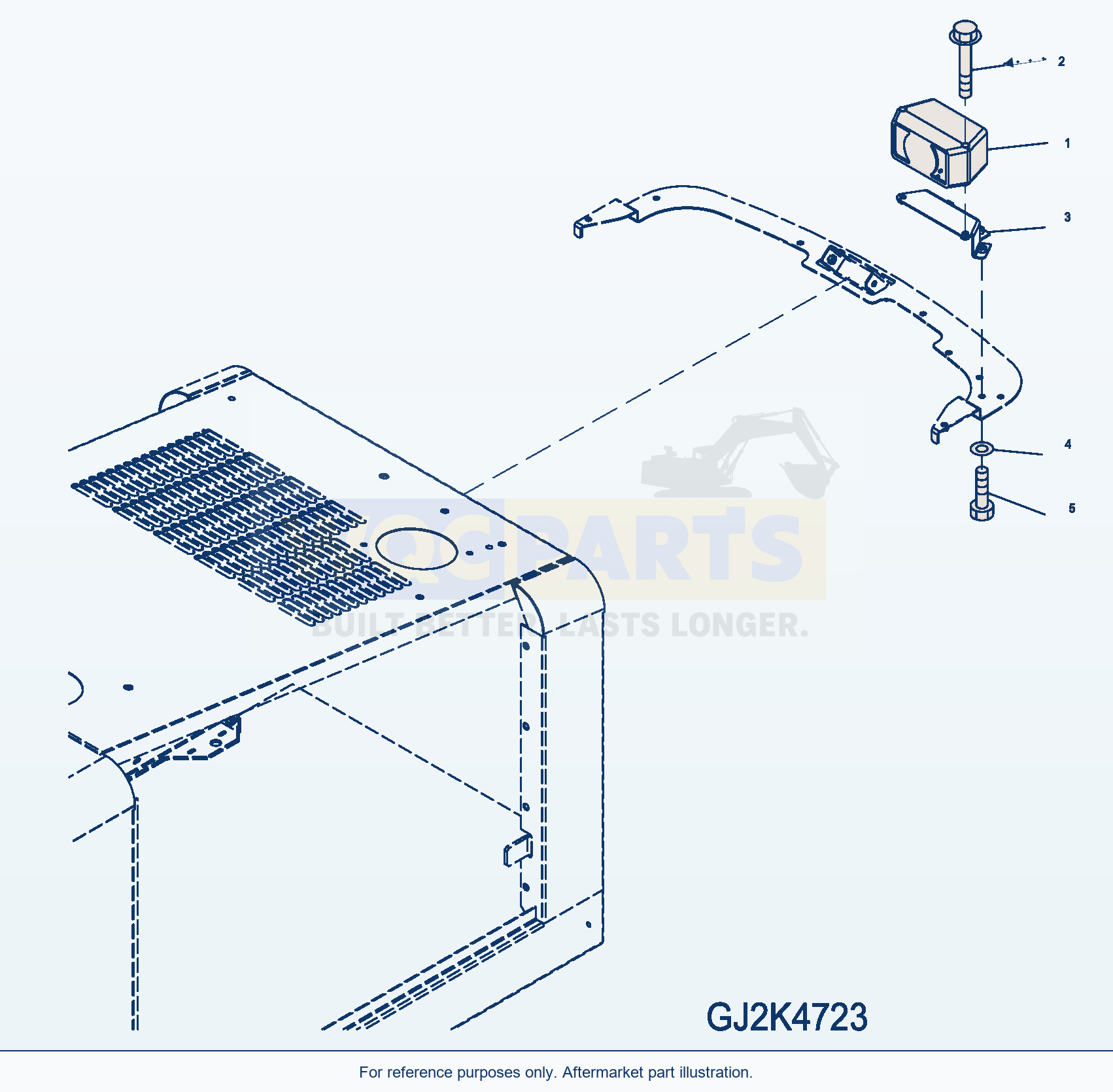 Komatsu WA320-5 Back Up Alarm parts diagram