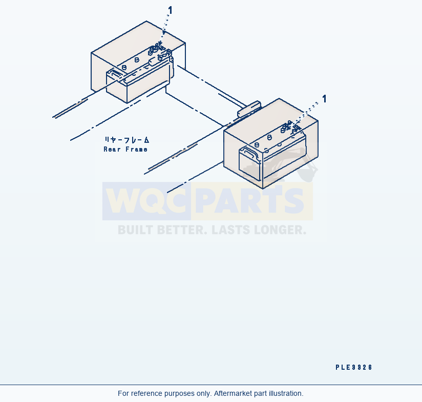 Komatsu WA320-5 Battery (180 Amp.) (Sn H50322 - ) parts diagram