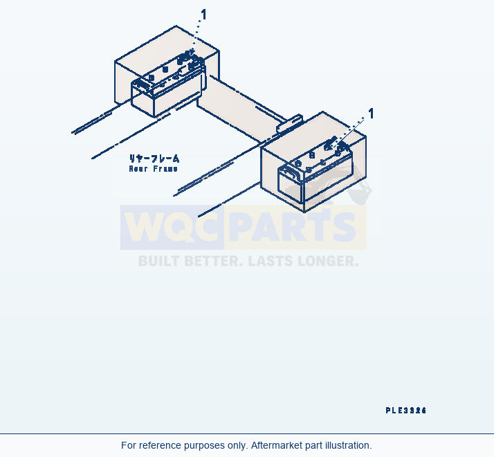 Komatsu WA320-5 Battery Serial B10001-UP parts diagram
