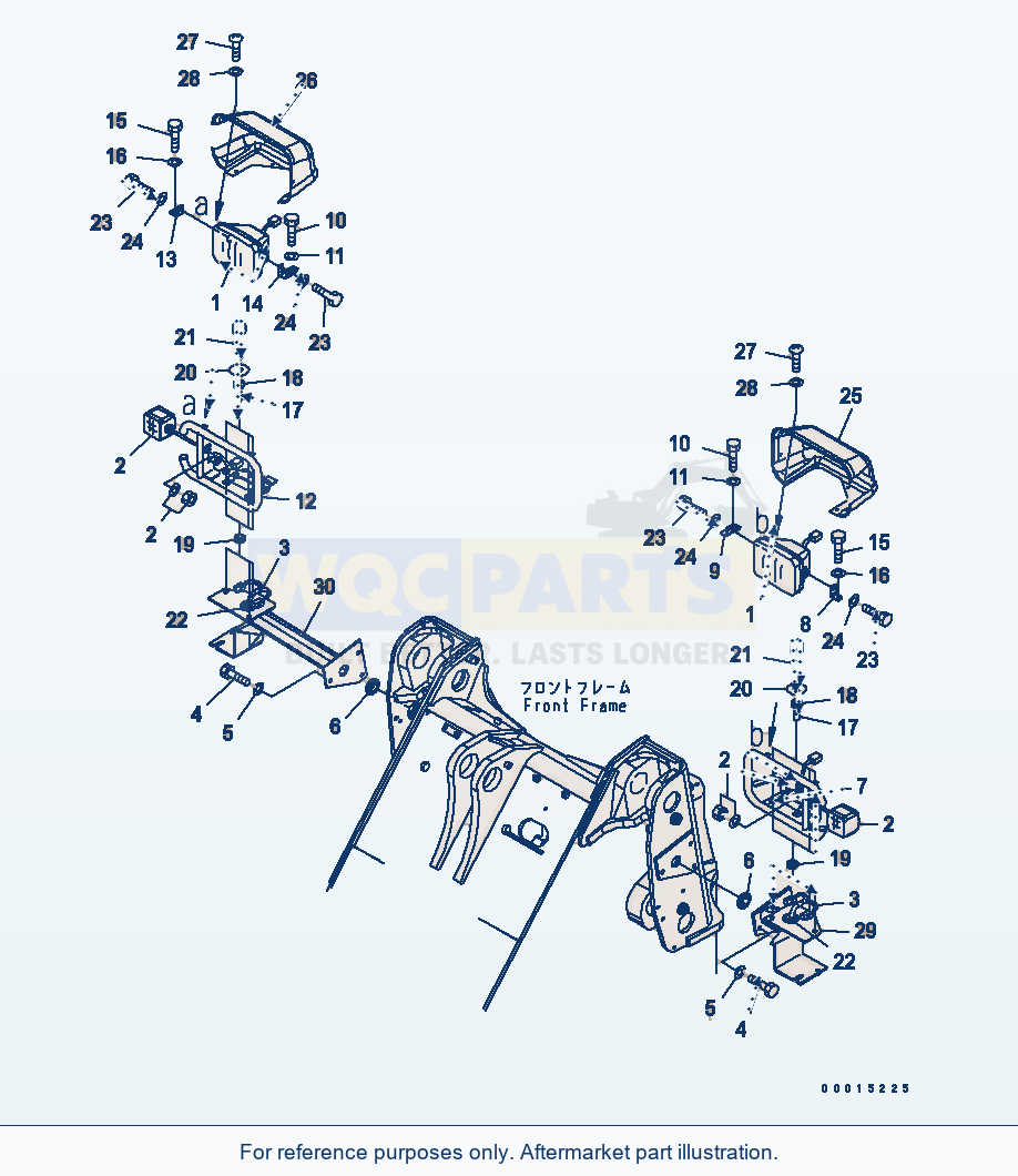 Komatsu WA320-5 Front Light (With Fog Lamp) parts diagram