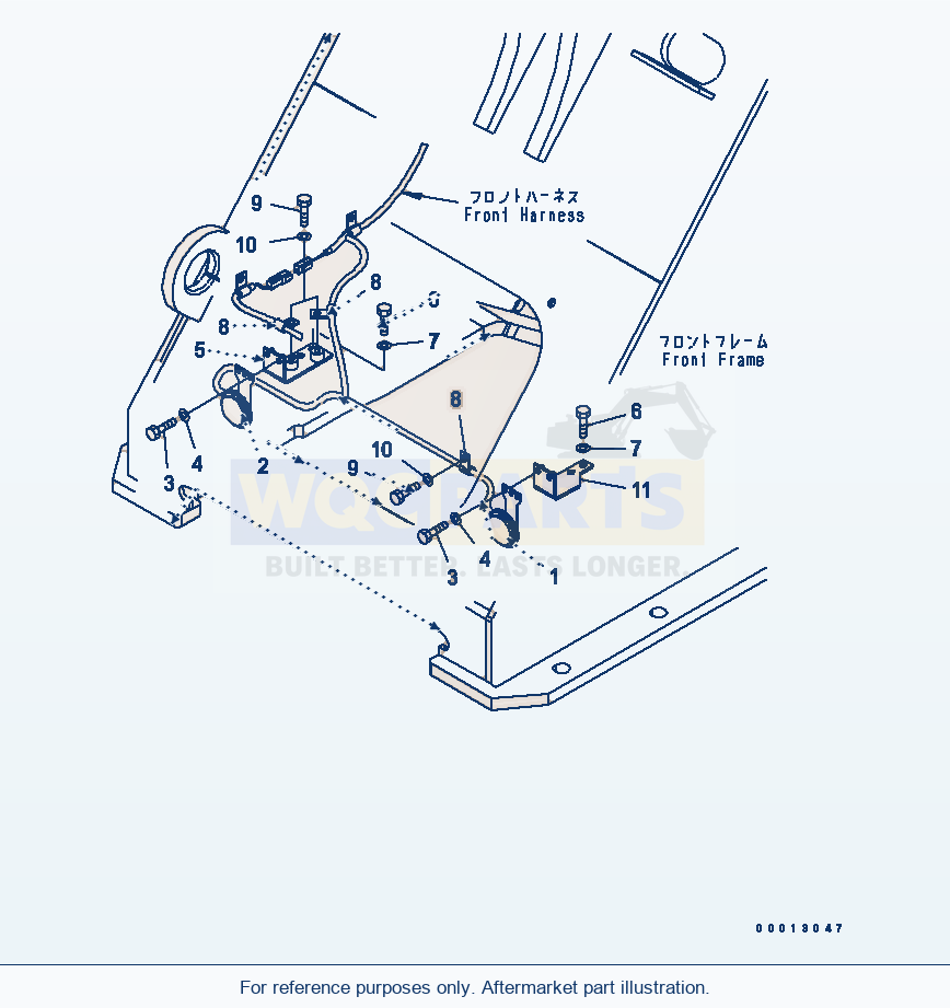 Komatsu WA320-5 Horn (For Except Japan) parts diagram