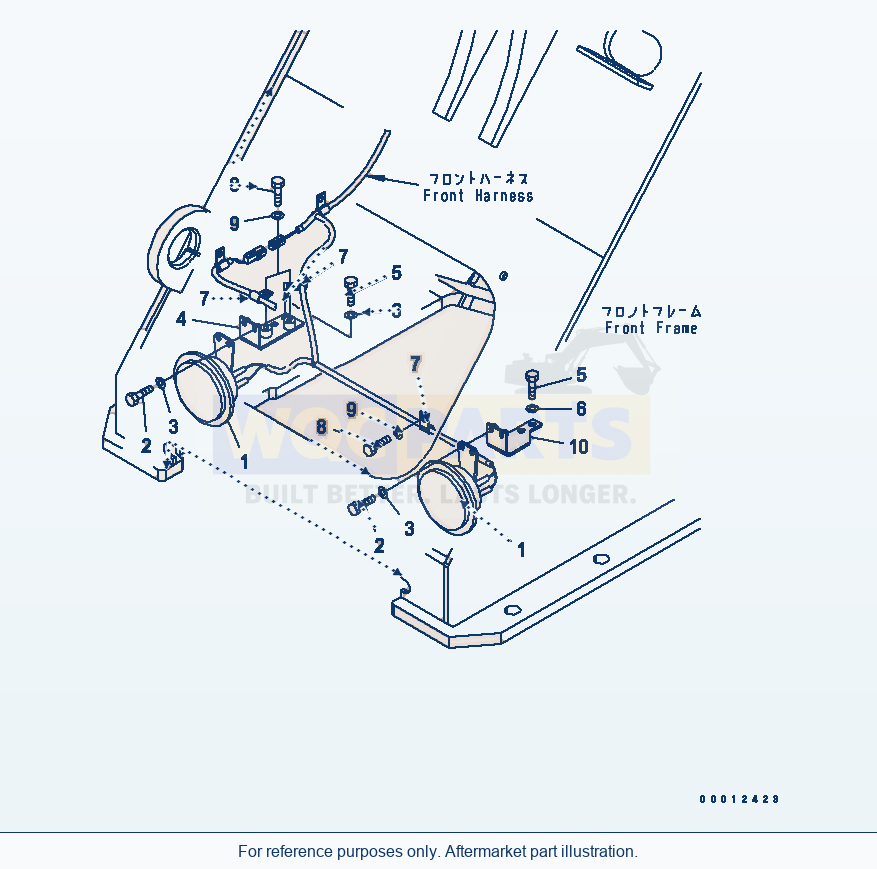 Komatsu WA320-5 Horn Serial 60001-UP parts diagram