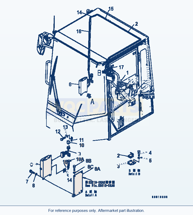 Komatsu WA320-5 Komtrax (#B10001-B10242) parts diagram