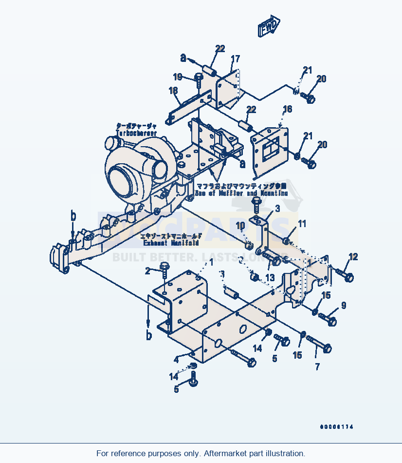 Komatsu WA320-5 Heat Shield (Tropical Spec) (#B10616-) parts diagram
