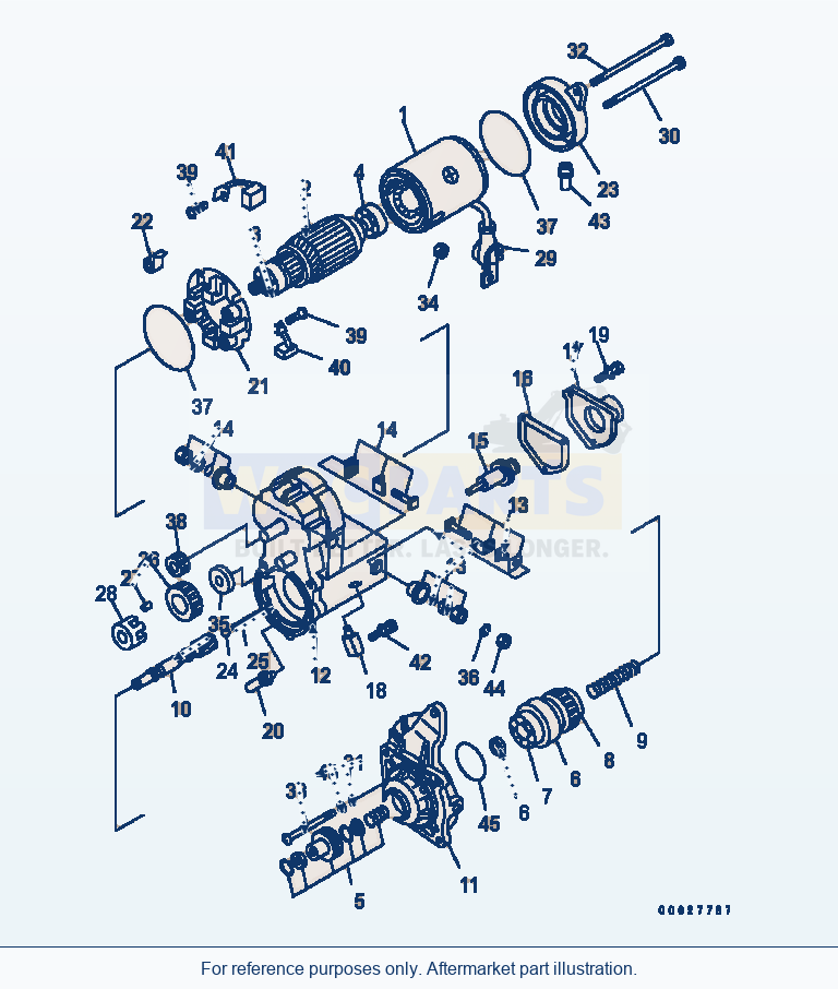 Komatsu WA320-5 Starting Motor (5.5Km) (Inner Parts) parts diagram