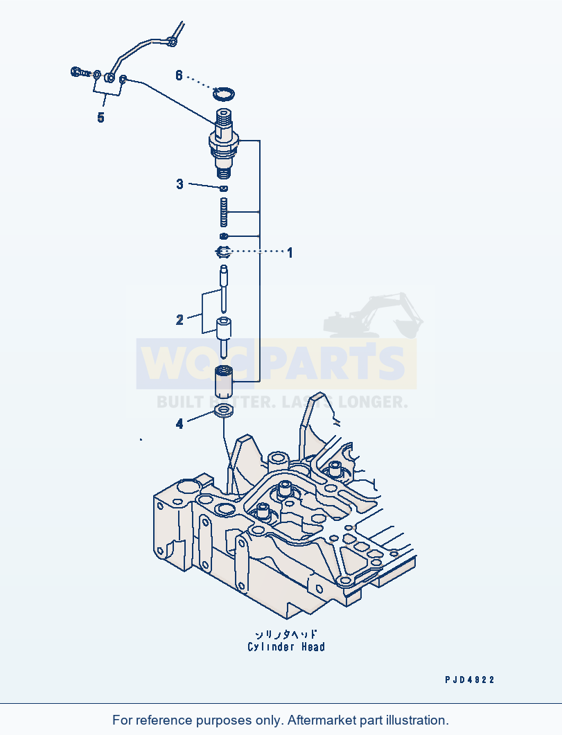 Komatsu WA320-5 Injection Nozzle Serial 60001-UP parts diagram