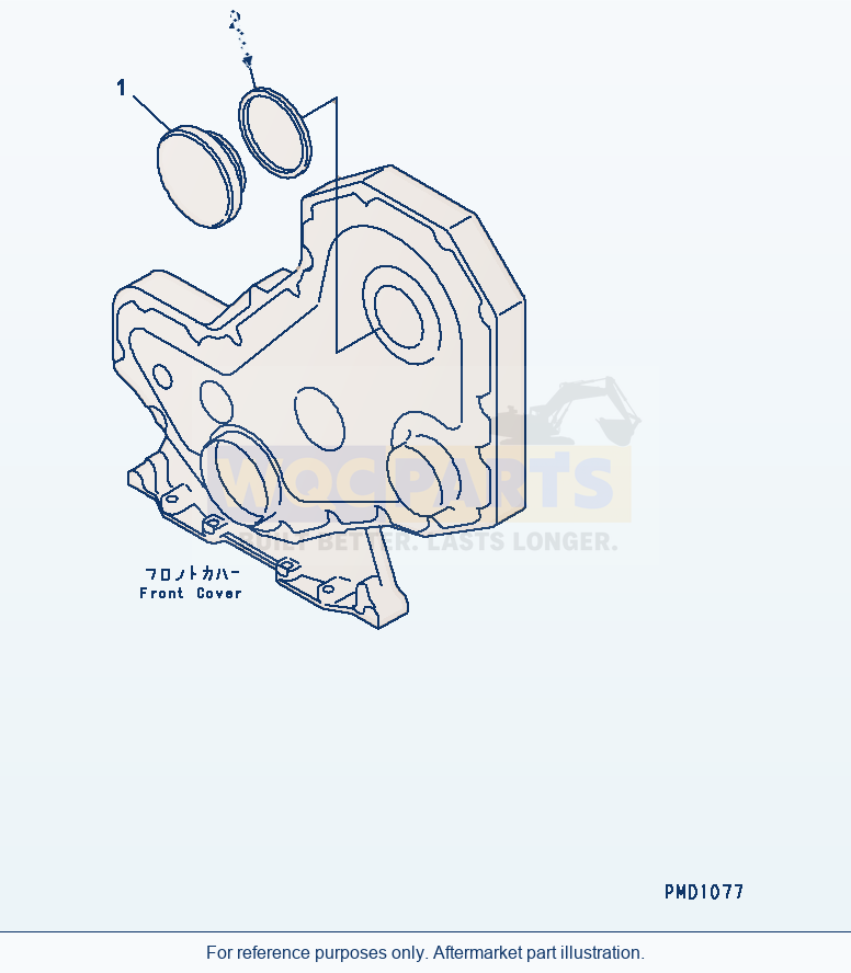 Komatsu WA320-5 Tachometer Drive Cover Serial 60001-UP parts diagram