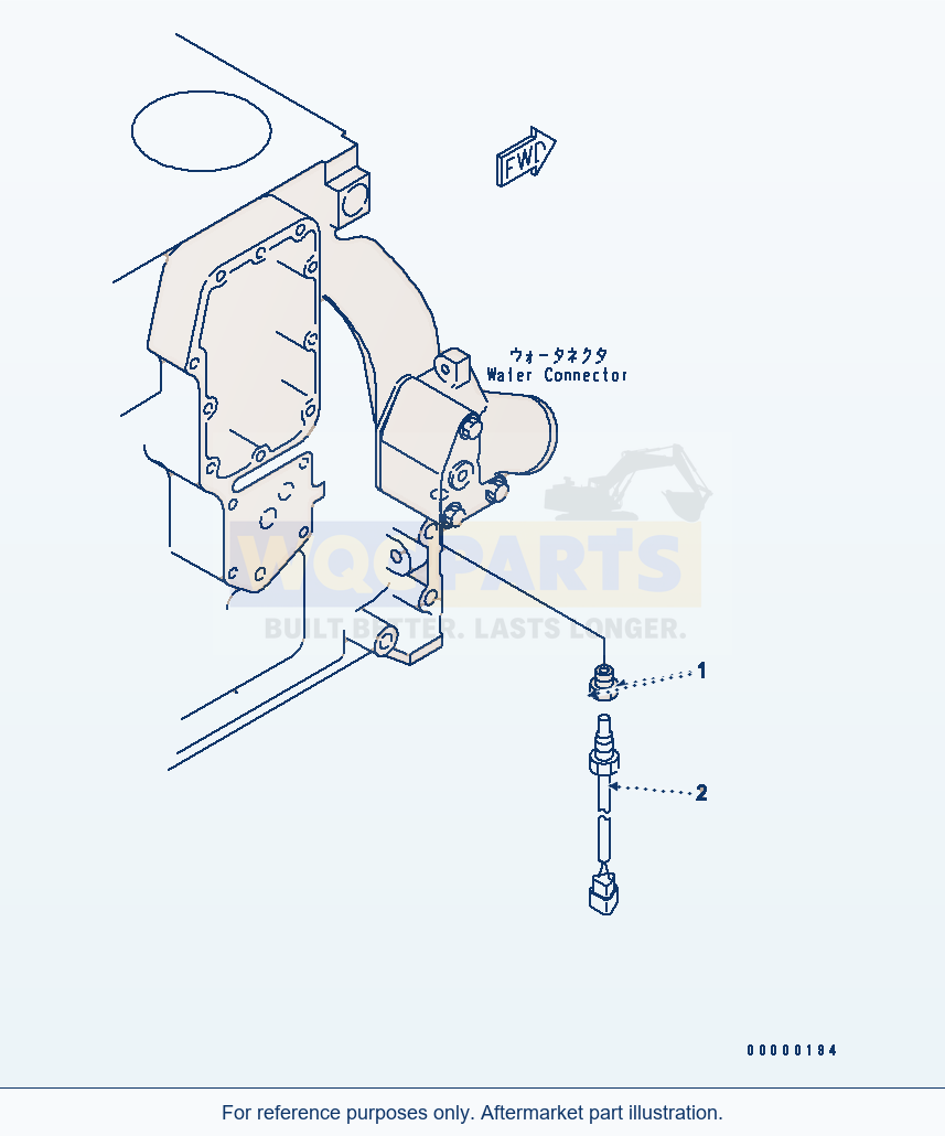 Komatsu WA320-5 Water Teperature Sensor(#26302312-) parts diagram