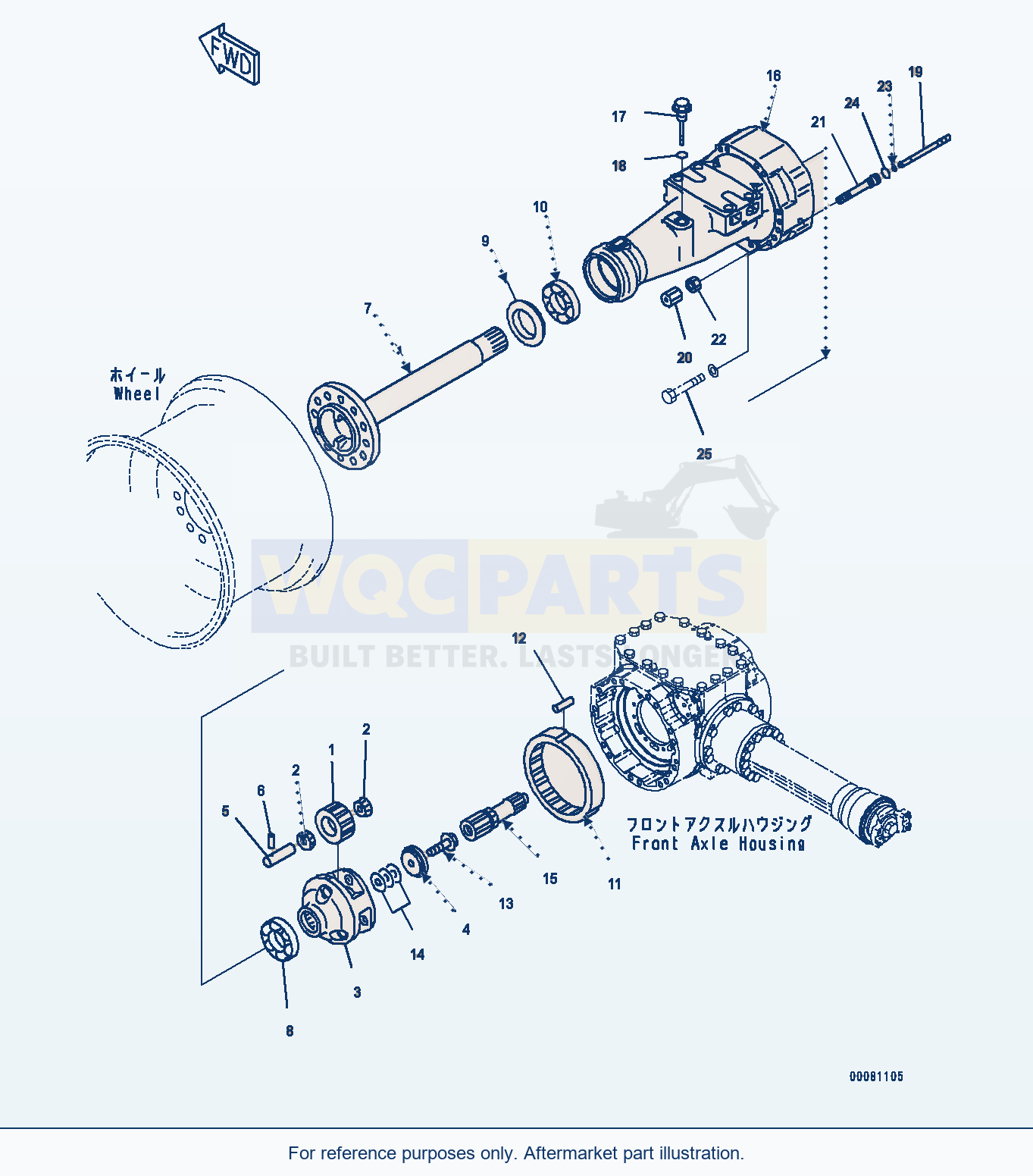 Komatsu WA320-5 Front Axle (Final Drive And Housing) (Lhs) parts diagram