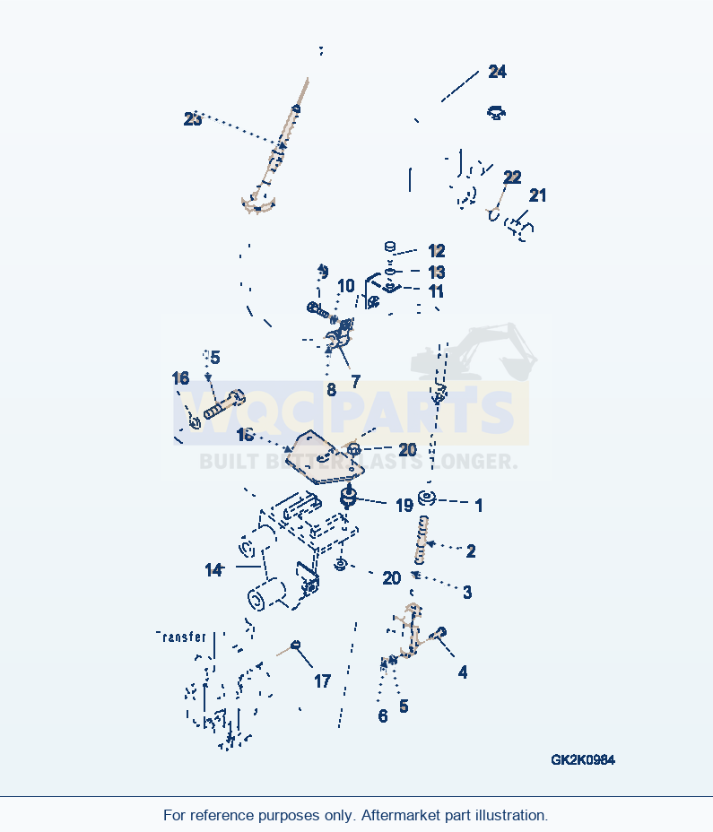 Komatsu WA320-5 Parking Brake Control Serial WA320-5H50051 - UP parts diagram
