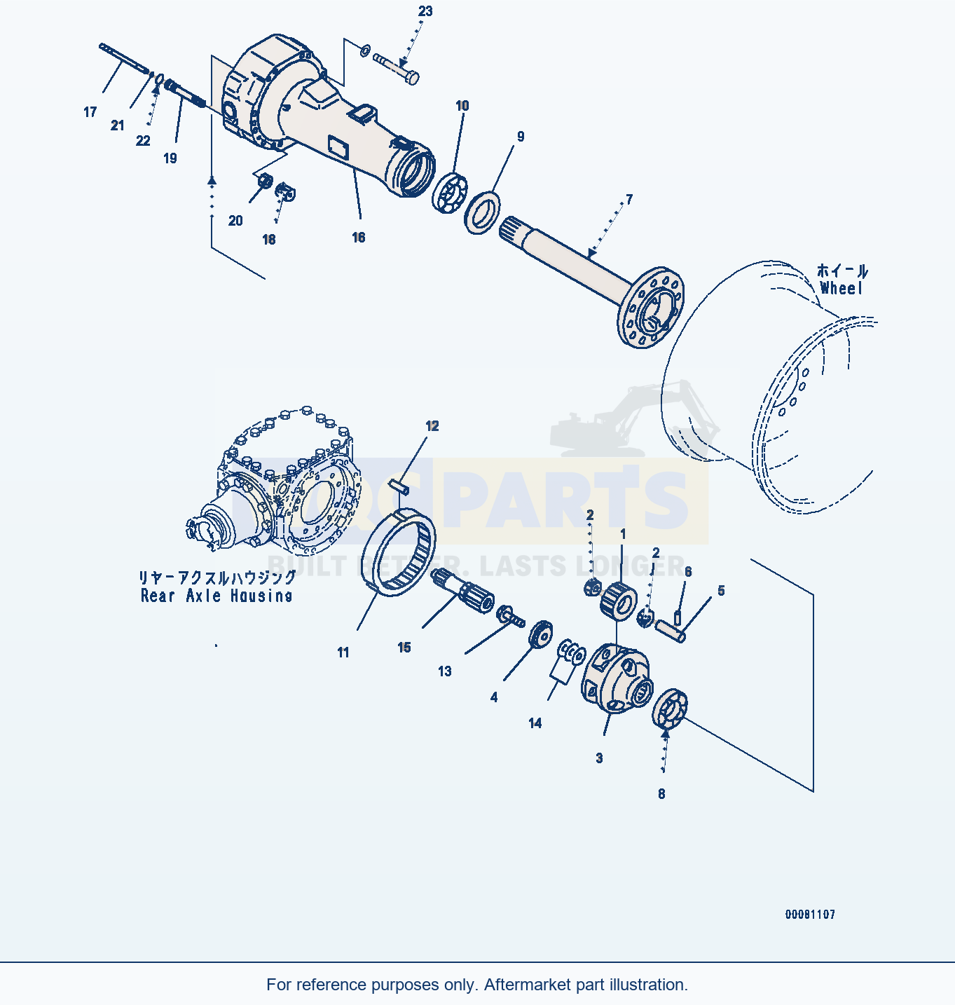 Komatsu WA320-5 Rear Axle (Final Drive And Housing) (Lhs) parts diagram