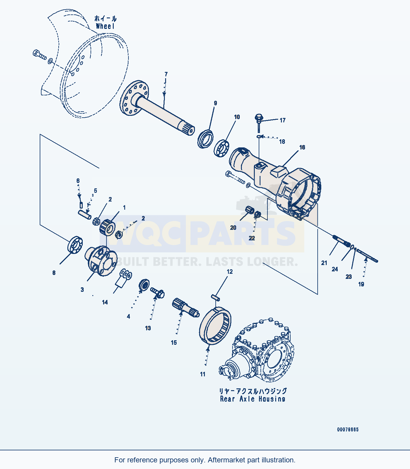 Komatsu WA320-5 Rear Axle (Final Drive And Housing) (Rhs) parts diagram