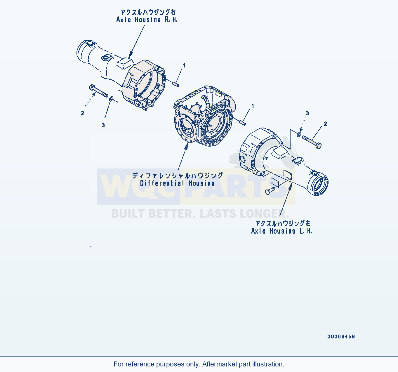 Komatsu WA320-5 Rear Axle (Housing Mounting) parts diagram