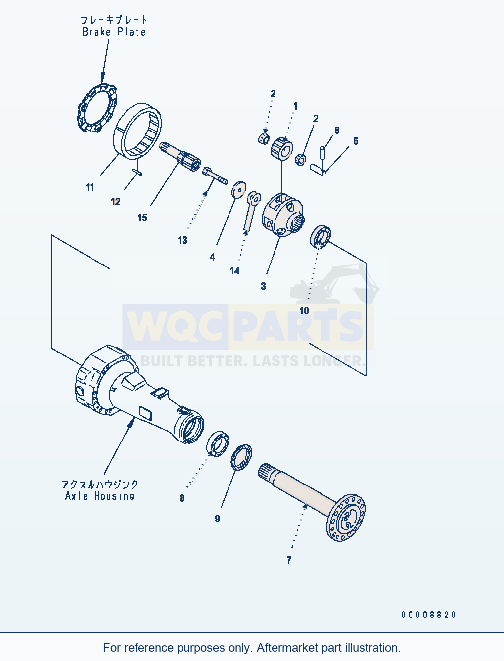Komatsu WA320-5 Rear Axle Mounting — Rear Axle (Final Drive) parts diagram