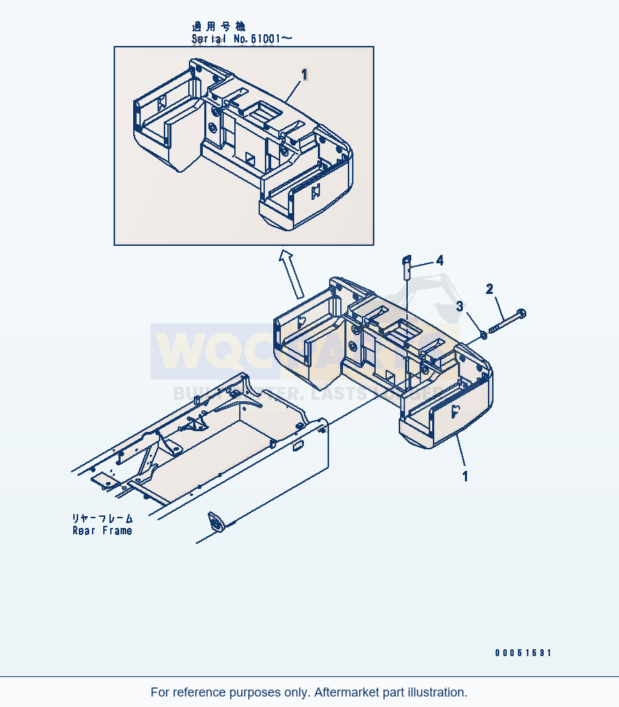 Komatsu WA320-5 Counterweight parts diagram