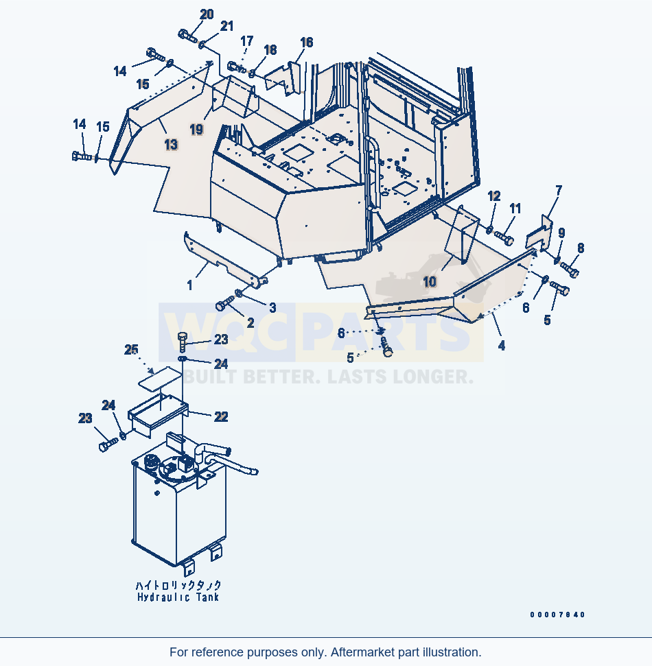 Komatsu WA320-5 Floor Cover (For 2-Persons Cab) parts diagram
