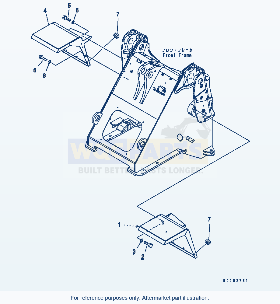 Komatsu WA320-5 Front Fender Serial 60001-UP (OVERSEAS VERSION) parts diagram