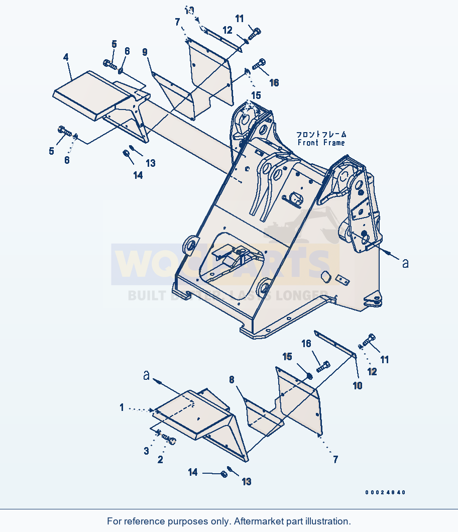 Komatsu WA320-5 Front Fender Serial 60001-UP parts diagram