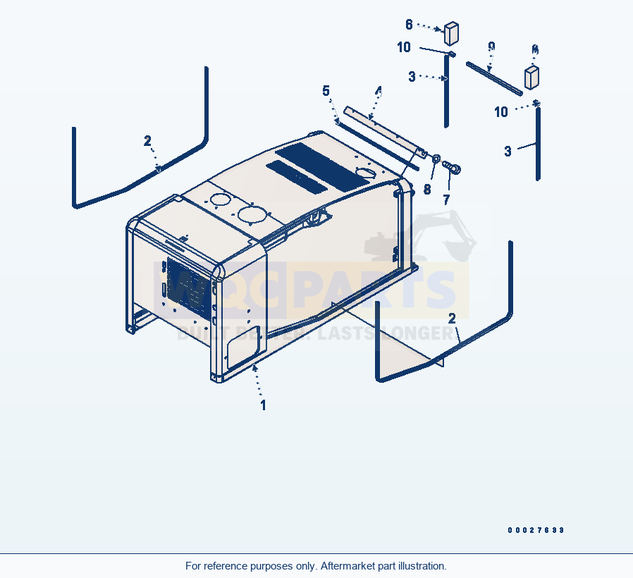 Komatsu WA320-5 Hood (Canopy) (For Except Japan) parts diagram