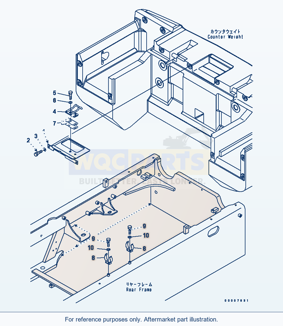 Komatsu WA320-5 Hood (Cover And Striker) Serial 60001-UP parts diagram