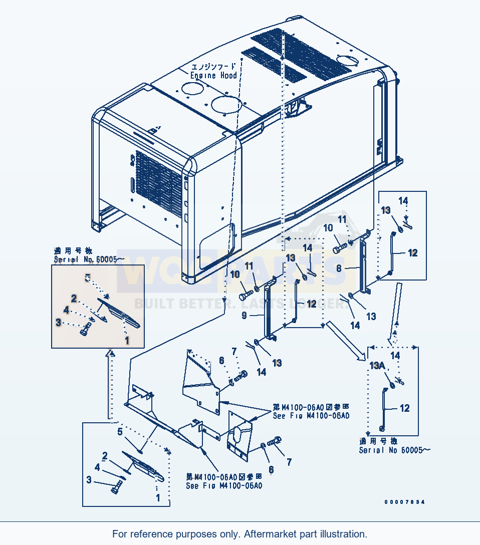 Komatsu WA320-5 Hood (Duct Shhet) Serial 60001-UP parts diagram
