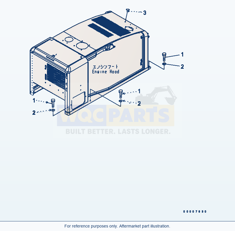 Komatsu WA320-5 Hood Mounting Serial 60001-UP parts diagram