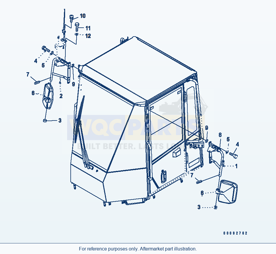 Komatsu WA320-5 Mirror (For Except Japan) (Without Cap Bolt) parts diagram