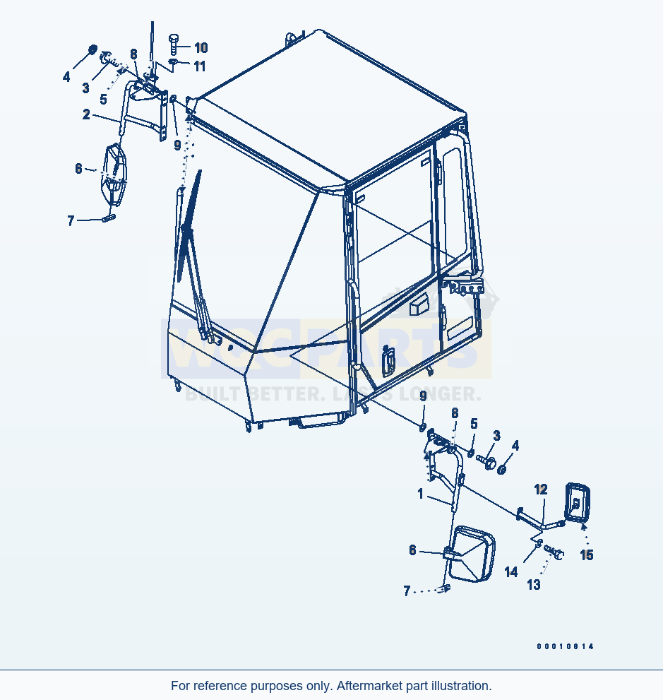 Komatsu WA320-5 Mirror Serial 60001-UP parts diagram