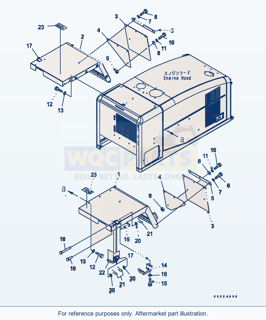 Komatsu WA320-5 Rear Full Fender parts diagram