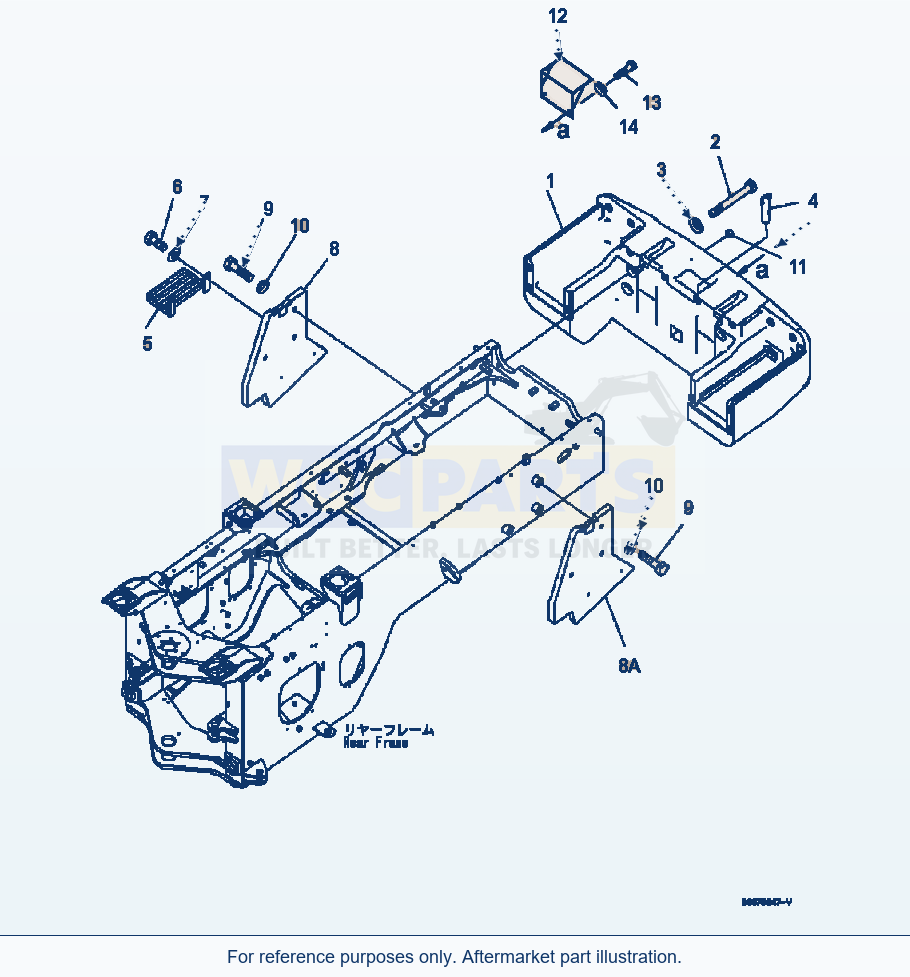 Komatsu WA320-5 Counter Weight (Additional Weight) (Sugar Cane) parts diagram