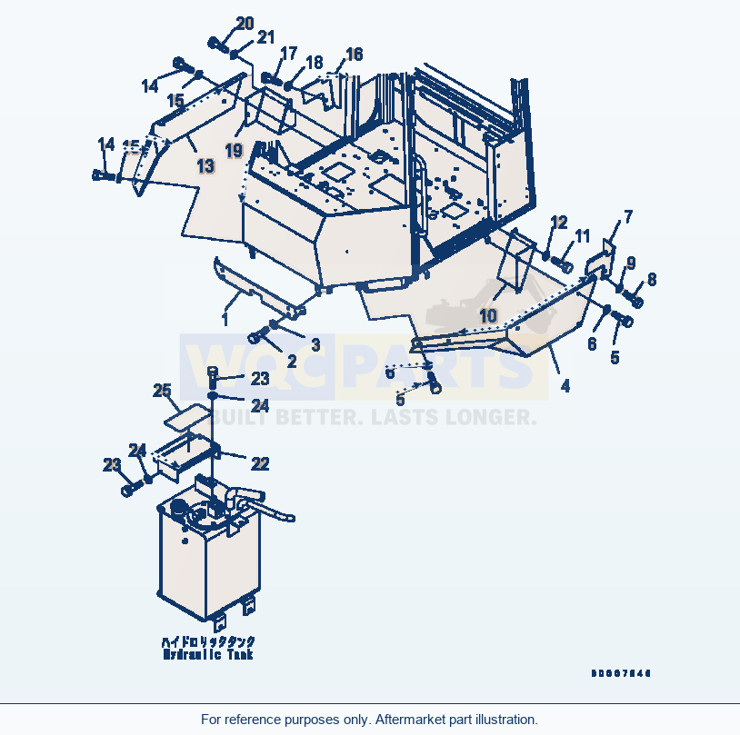 Komatsu WA320-5 Floor Cover Serial B10001-UP parts diagram