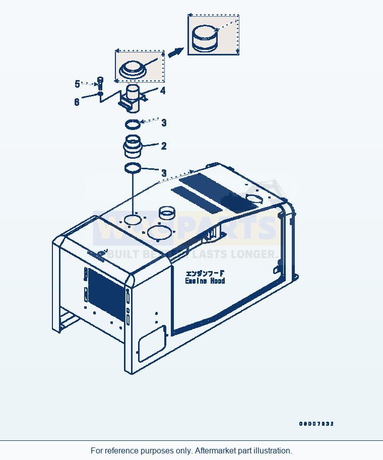 Komatsu WA320-5 Hood (Cap) (For Sugar Cane) (#B10186-) parts diagram