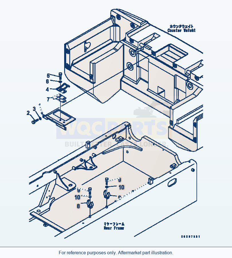Komatsu WA320-5 Hood (Cover And Striker) Serial B10001-UP parts diagram