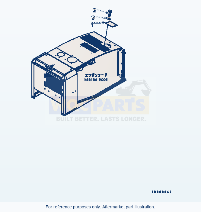 Komatsu WA320-5 Hood (Cover) parts diagram