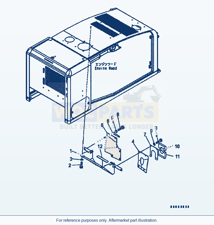 Komatsu WA320-5 Hood (Duct Cover) Serial B10001-UP parts diagram