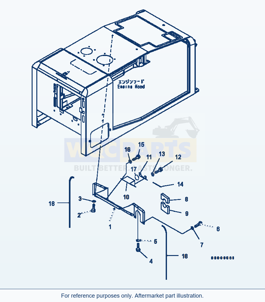 Komatsu WA320-5 Hood (Duct Cover) (Tropical Spec) (#B10616-) parts diagram