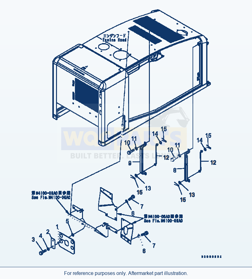 Komatsu WA320-5 Hood (Duct Sheet) parts diagram