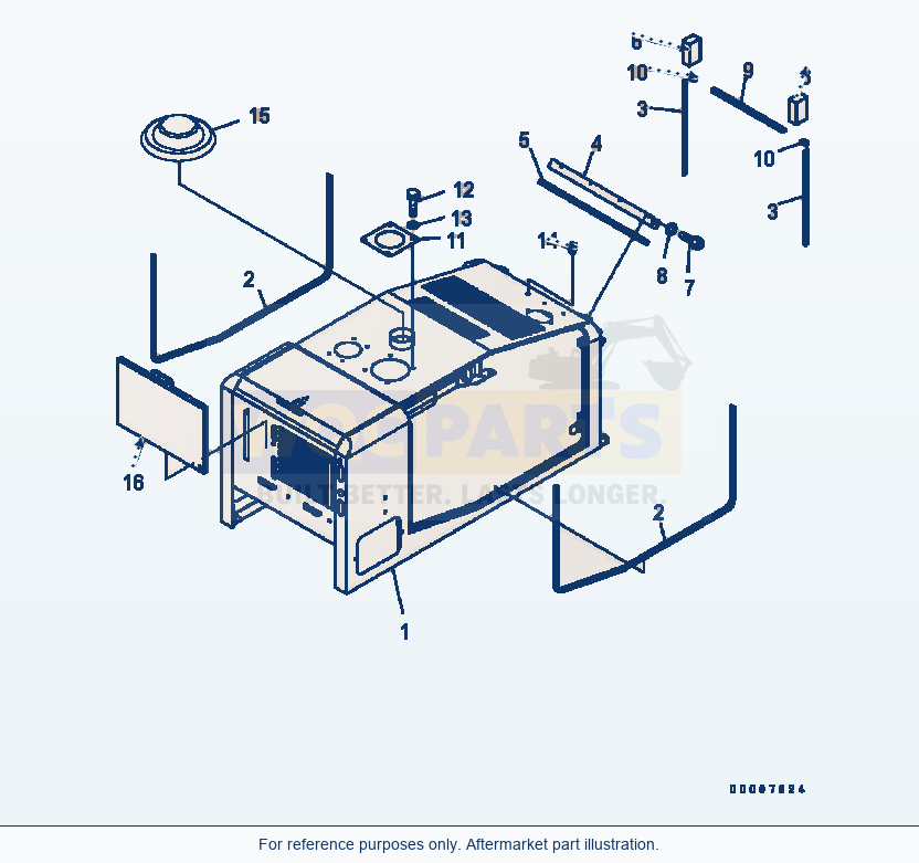 Komatsu WA320-5 Hood (For Sugar Cane) (#B10235-) parts diagram