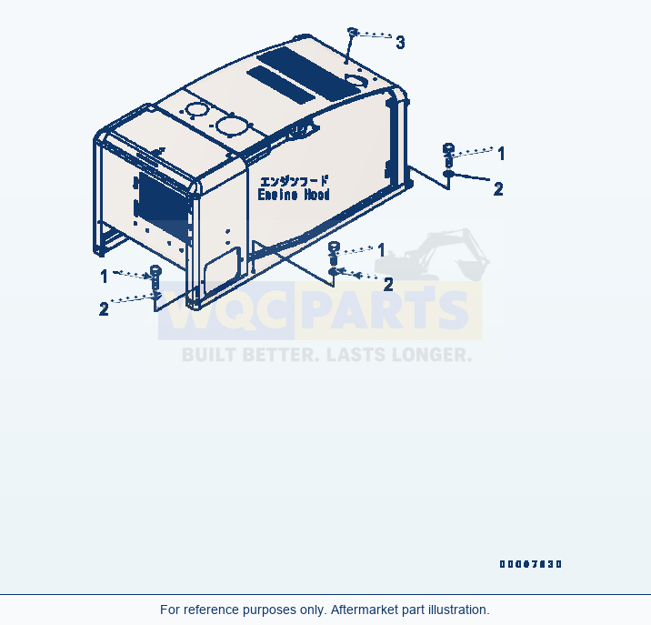 Komatsu WA320-5 Hood Mounting Serial B10001-UP parts diagram