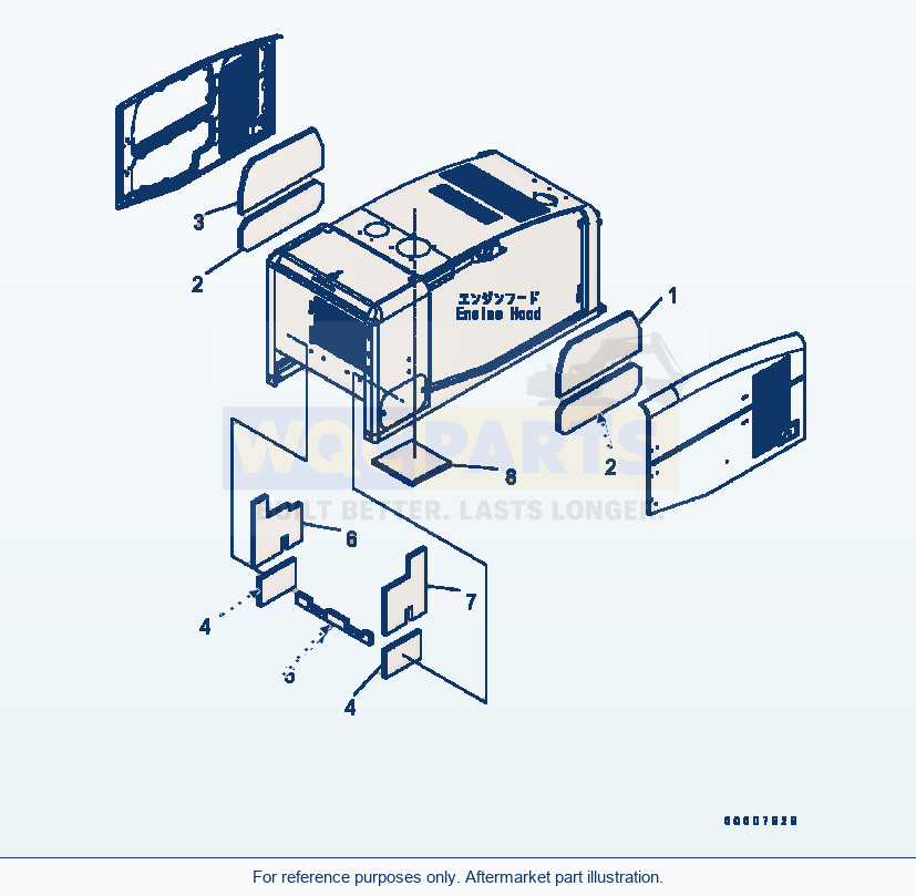 Komatsu WA320-5 Hood (Sheet) (#B10001-B10081) parts diagram