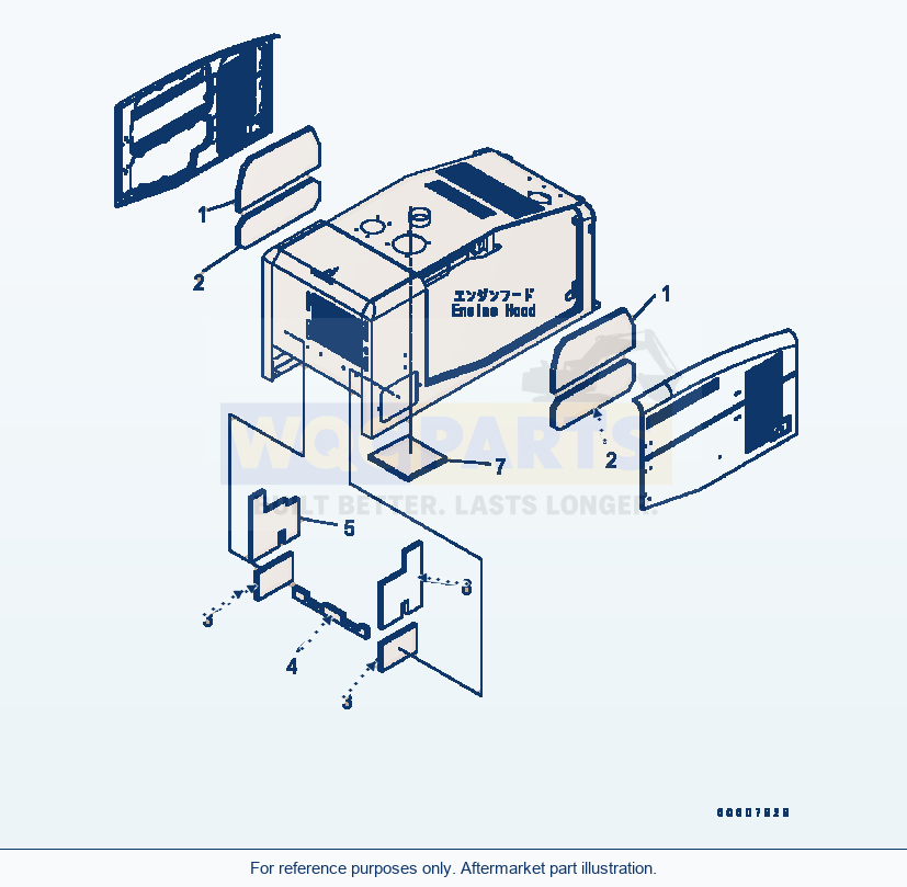 Komatsu WA320-5 Hood (Sheet) (For Sugar Cane) (#B10186-) parts diagram