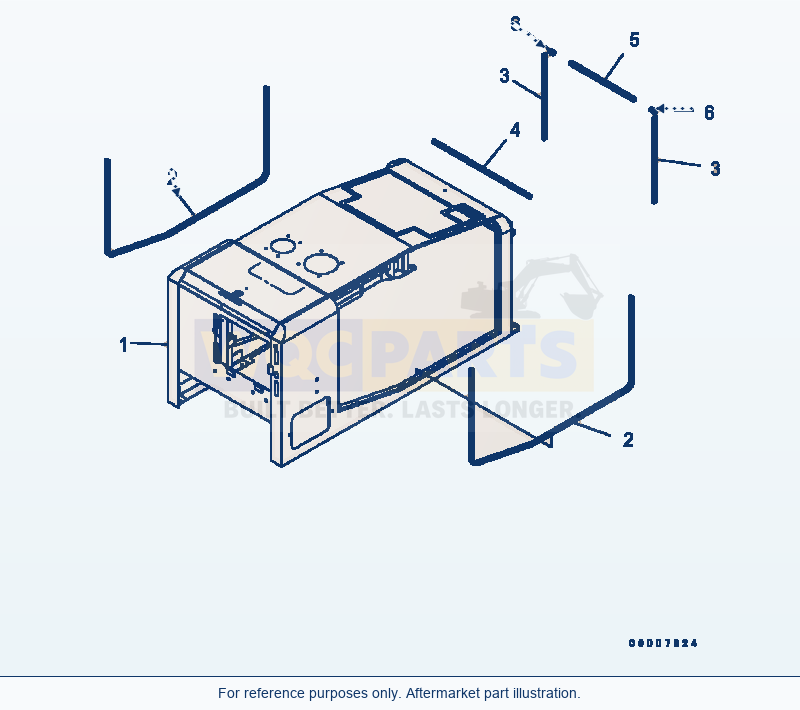 Komatsu WA320-5 Hood (Tropical Spec) (#B10616-) parts diagram