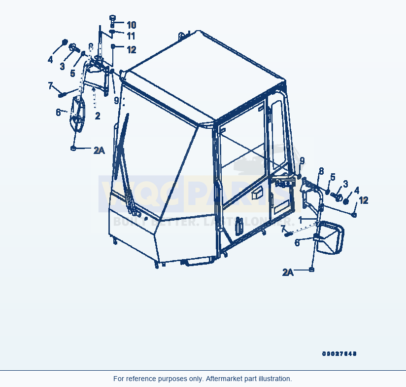 Komatsu WA320-5 Mirror Serial B10001-UP parts diagram